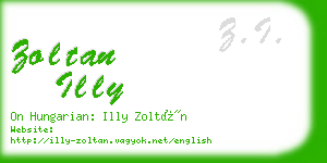 zoltan illy business card